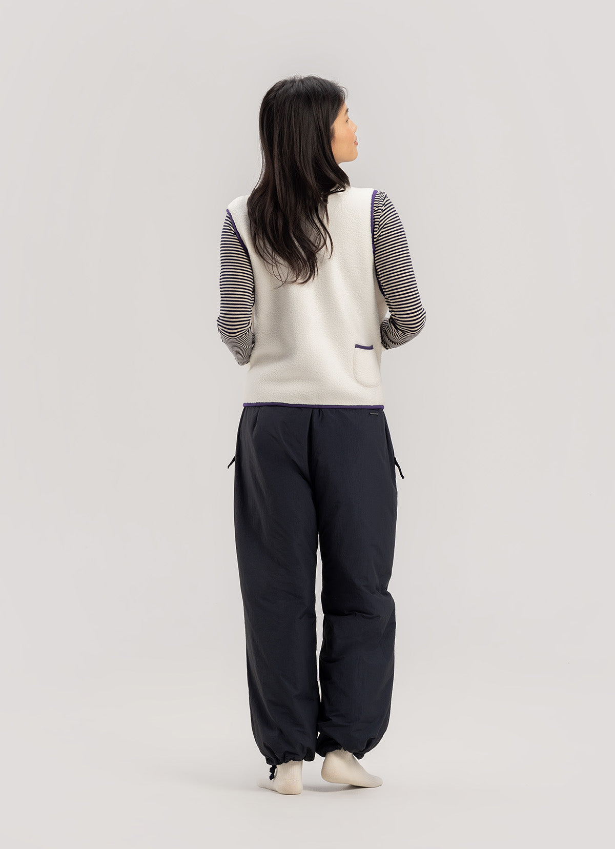 Pocket fleece vest (Unisex)_Turtledove