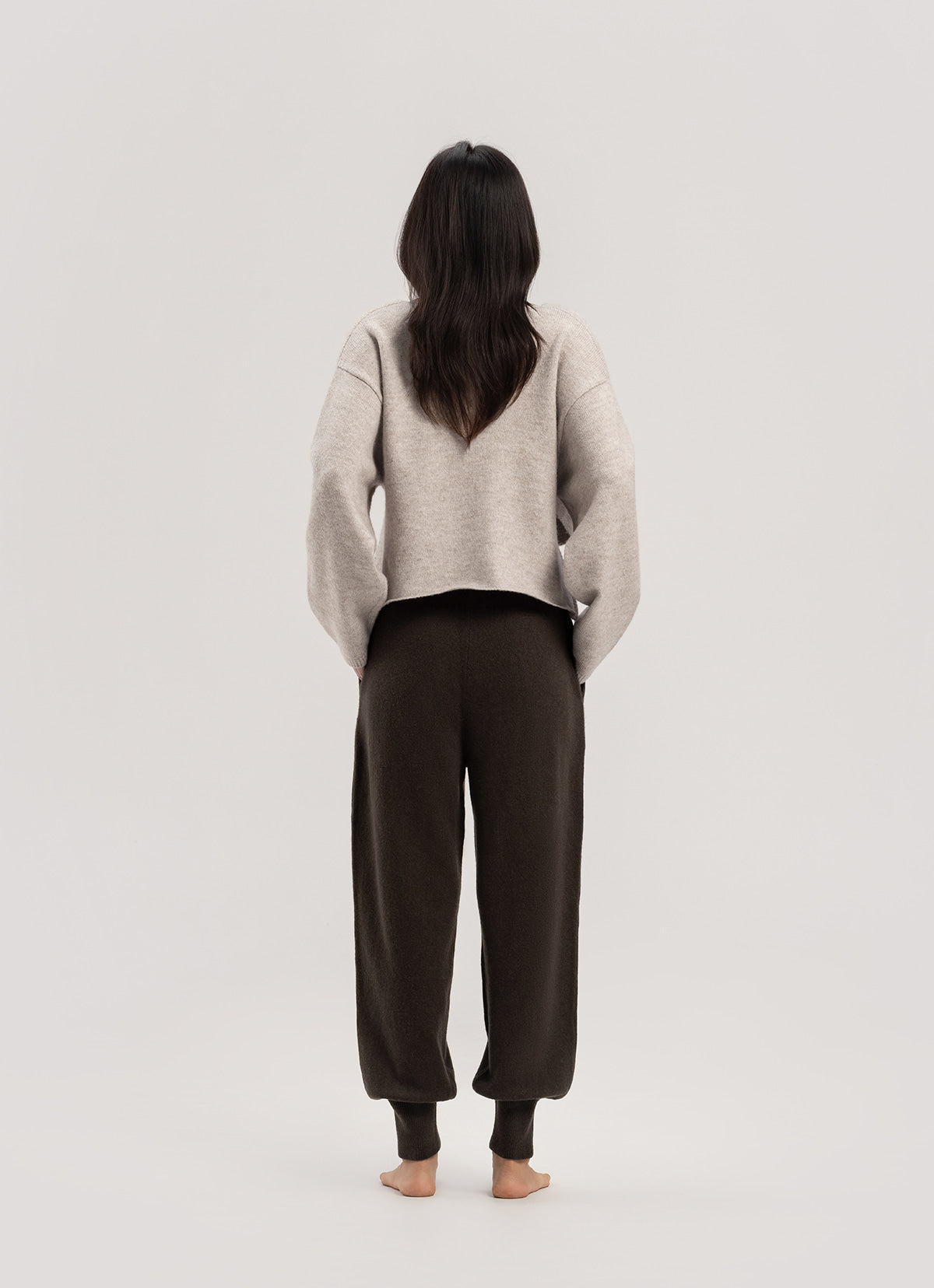 Slim knit jogger_Chocolate Plum