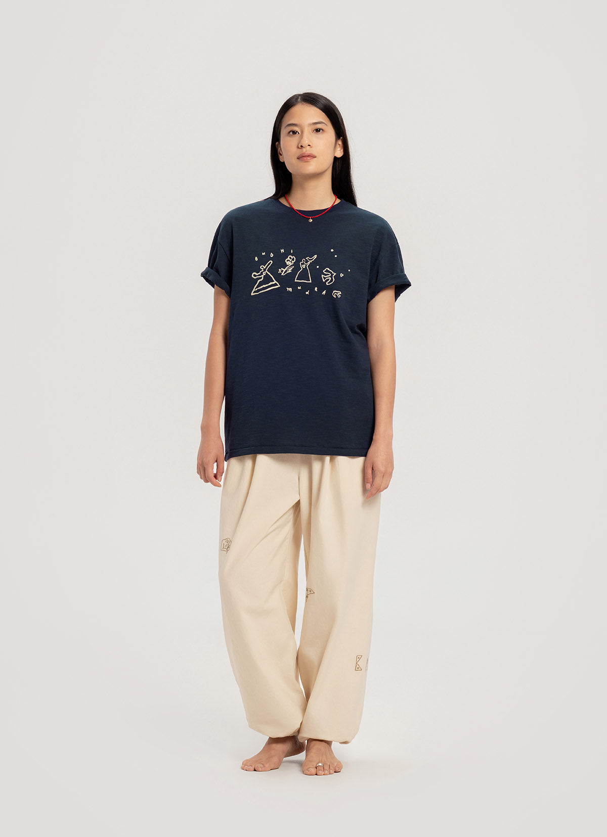 Kasih loose fit T (Unisex)_Blueberry