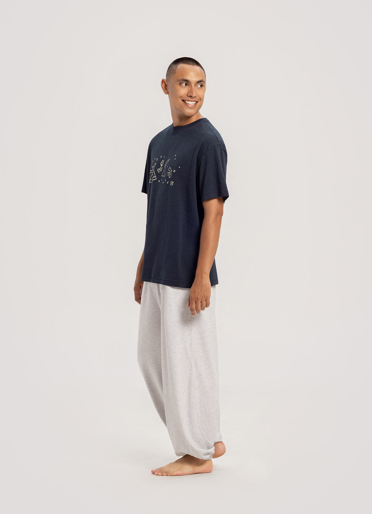 Kasih loose fit T (Unisex)_Blueberry