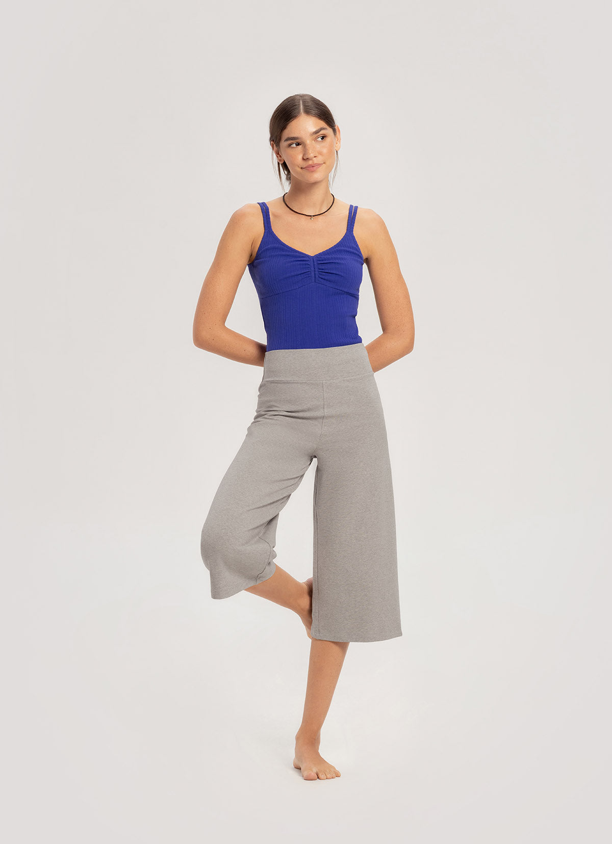 Lilit pants_Dark Melange Grey