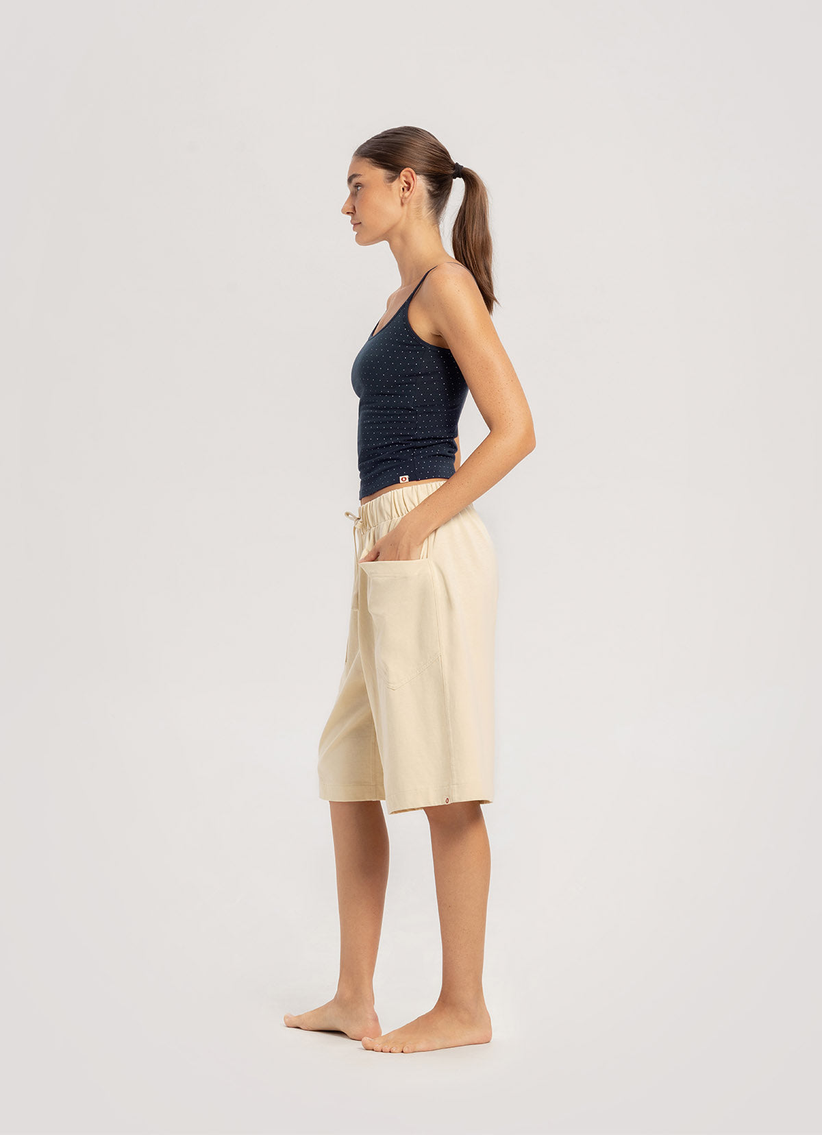 Topi bermuda pants (Unisex)_Bone White