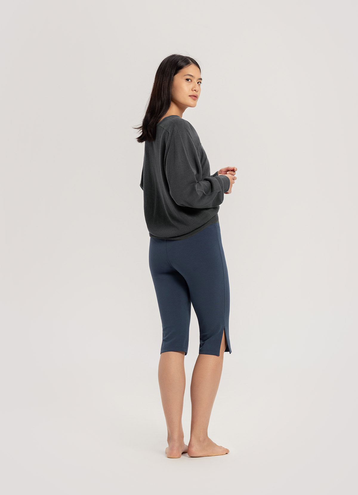 Panas linen pullover_Charcoal