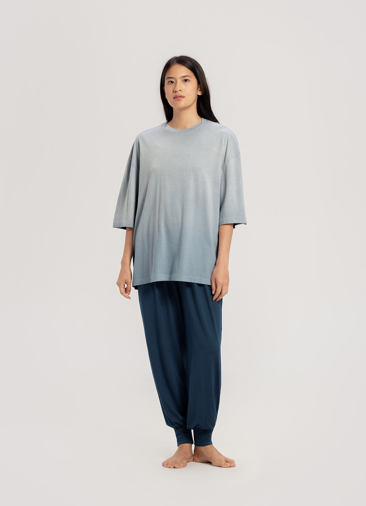 Overfit half sleeve (Unisex)_Faded Denim