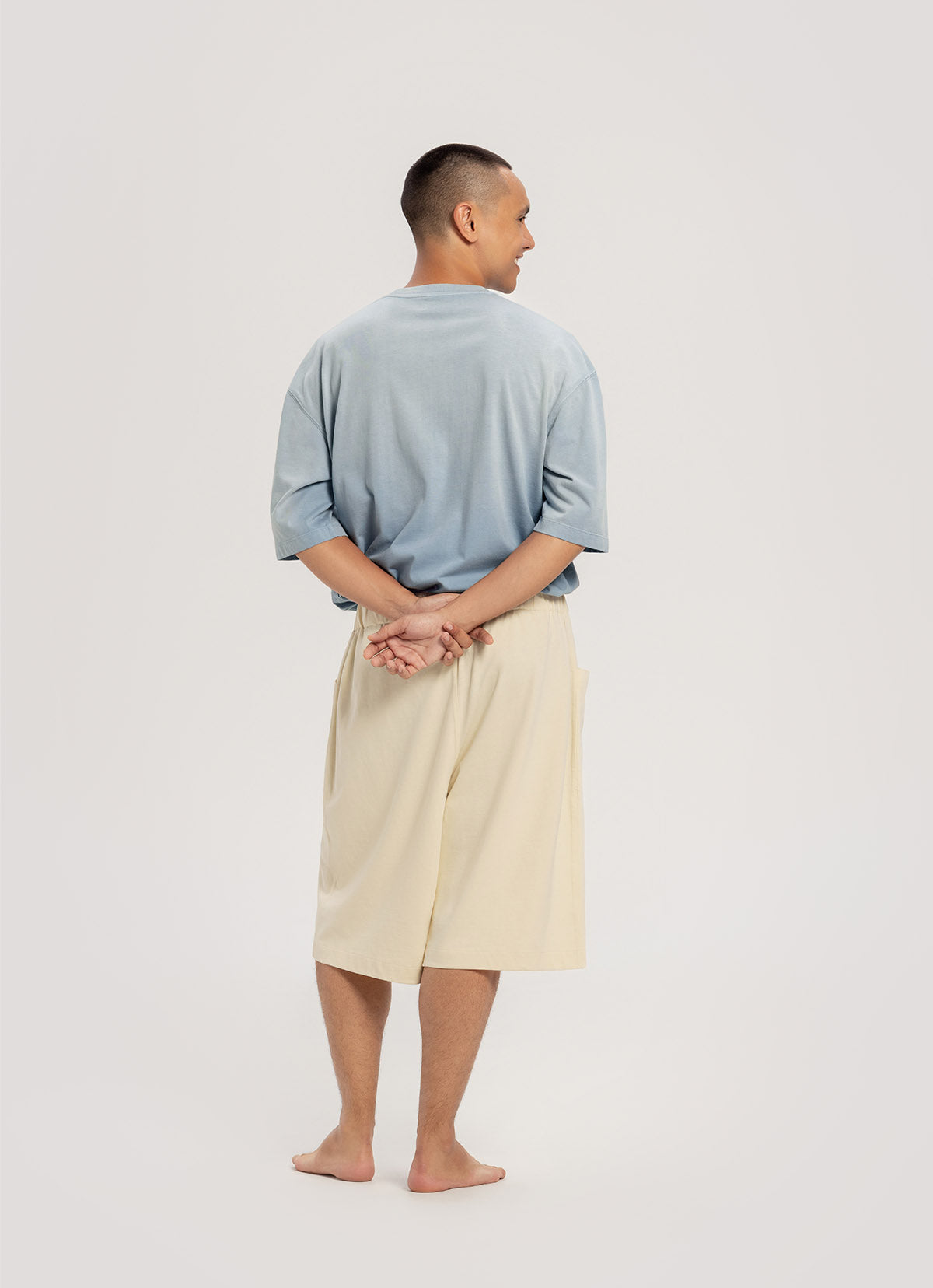 Overfit half sleeve (Unisex)_Faded Denim