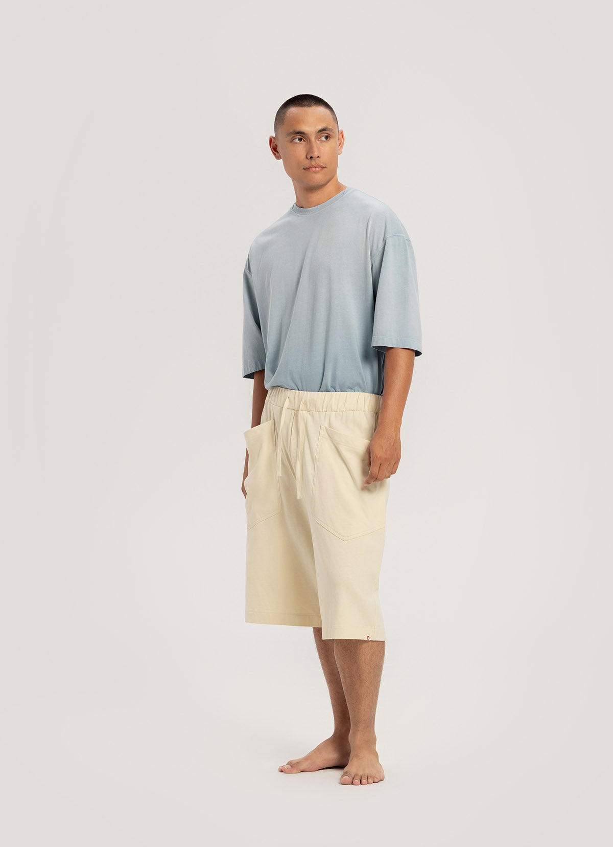 Topi bermuda pants (Unisex)_Bone White