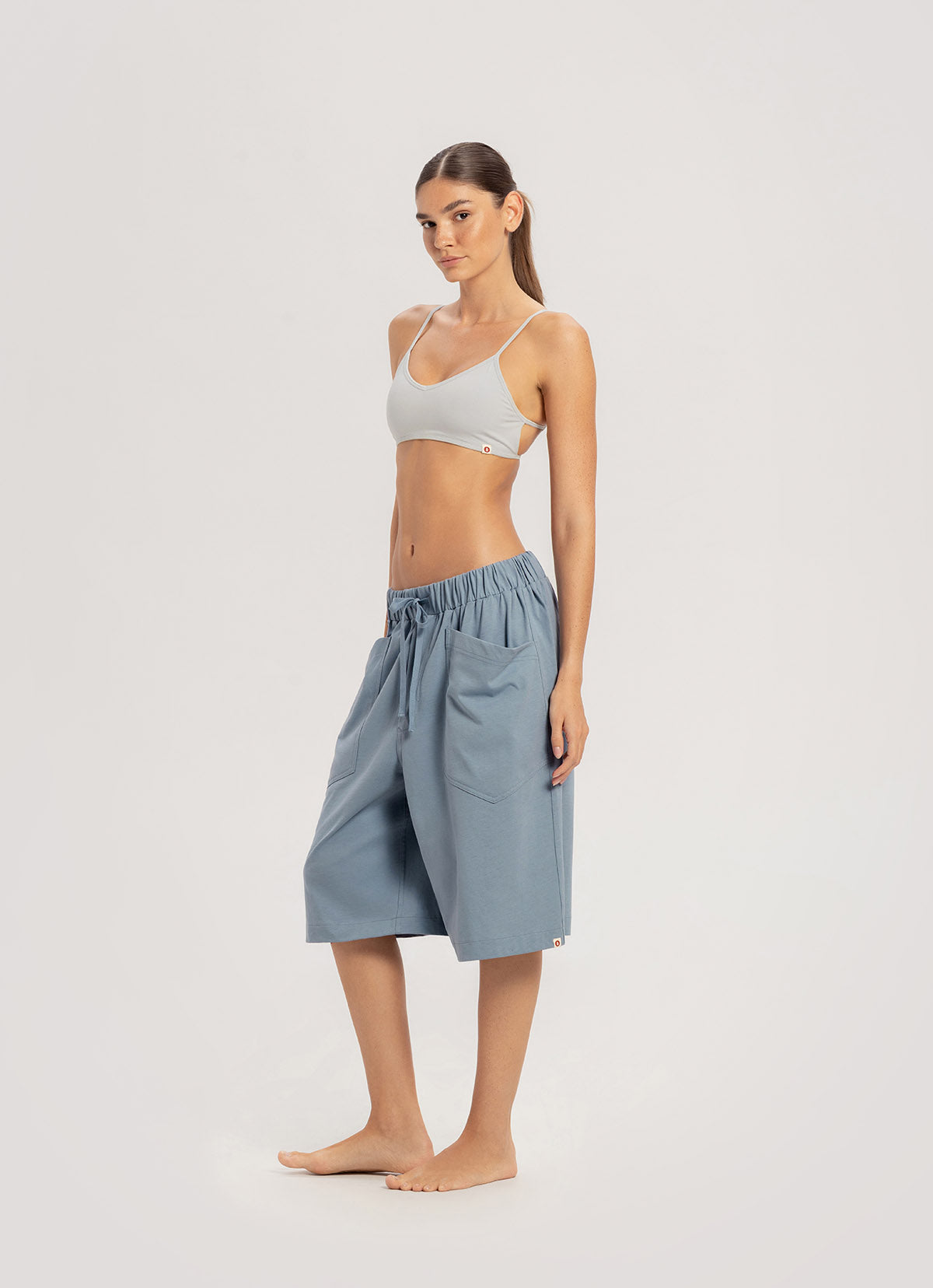 Topi bermuda pants (Unisex)_Faded Denim