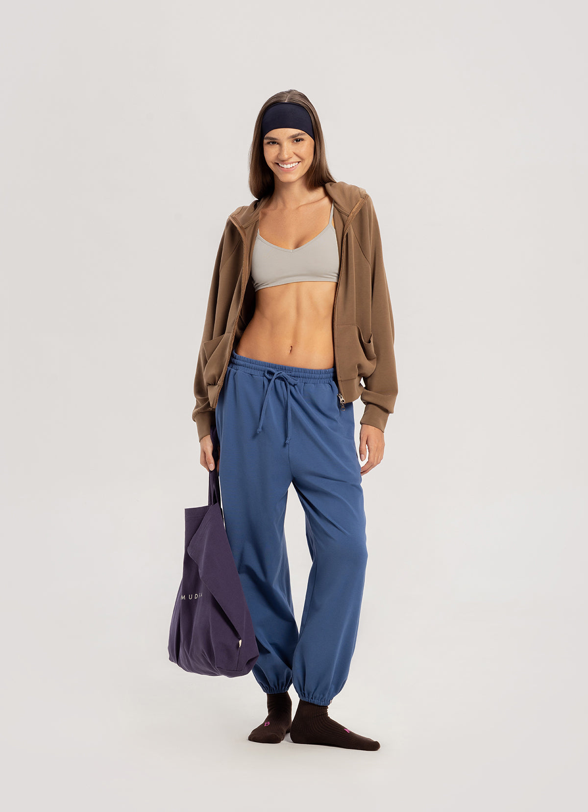 Rib ankle socks (Unisex)_Mole