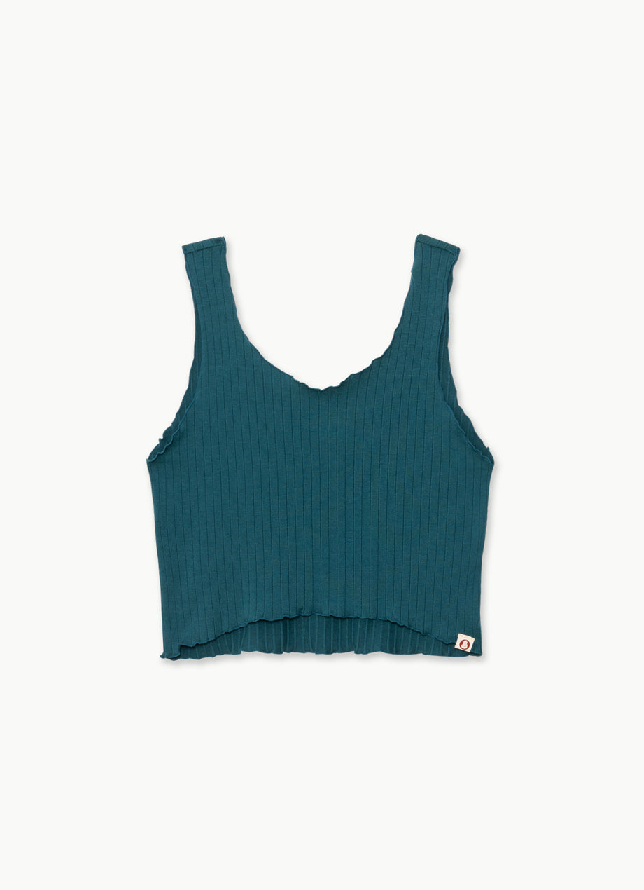 Navel tank top (new)_Teal