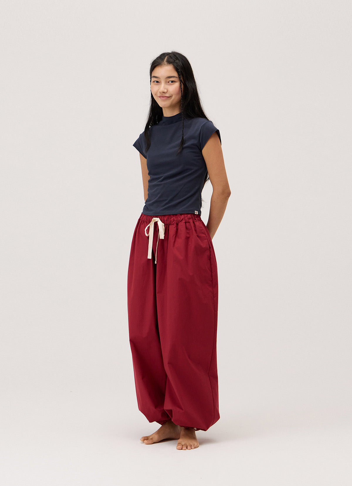 High neck cap sleeve_Carbon