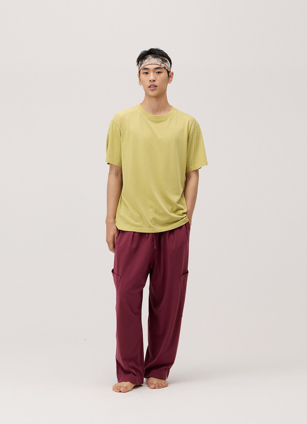 Pocket tapered pants (Unisex)_dyed_Windsor Wine