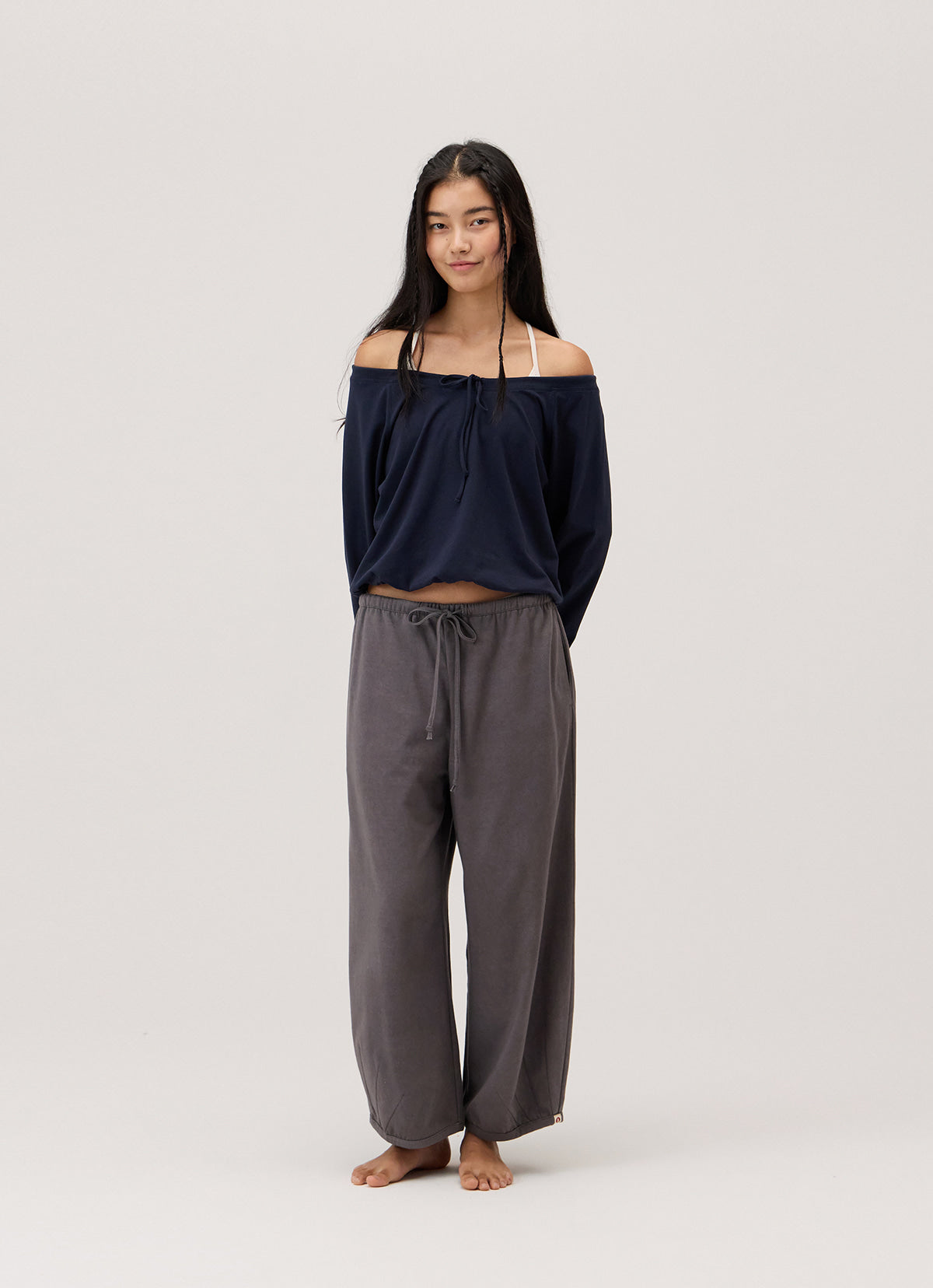 Pleats crop pants_Plum Kitten