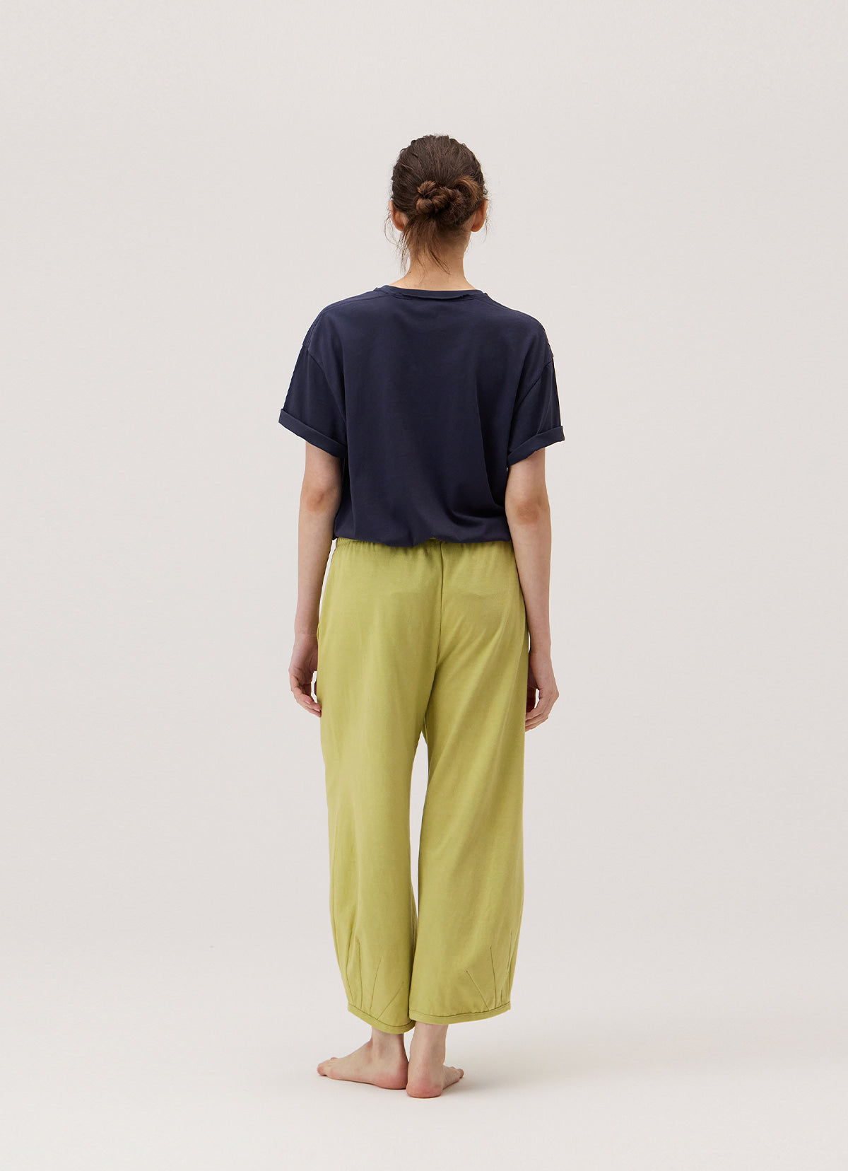 Pleats crop pants_Leek Green