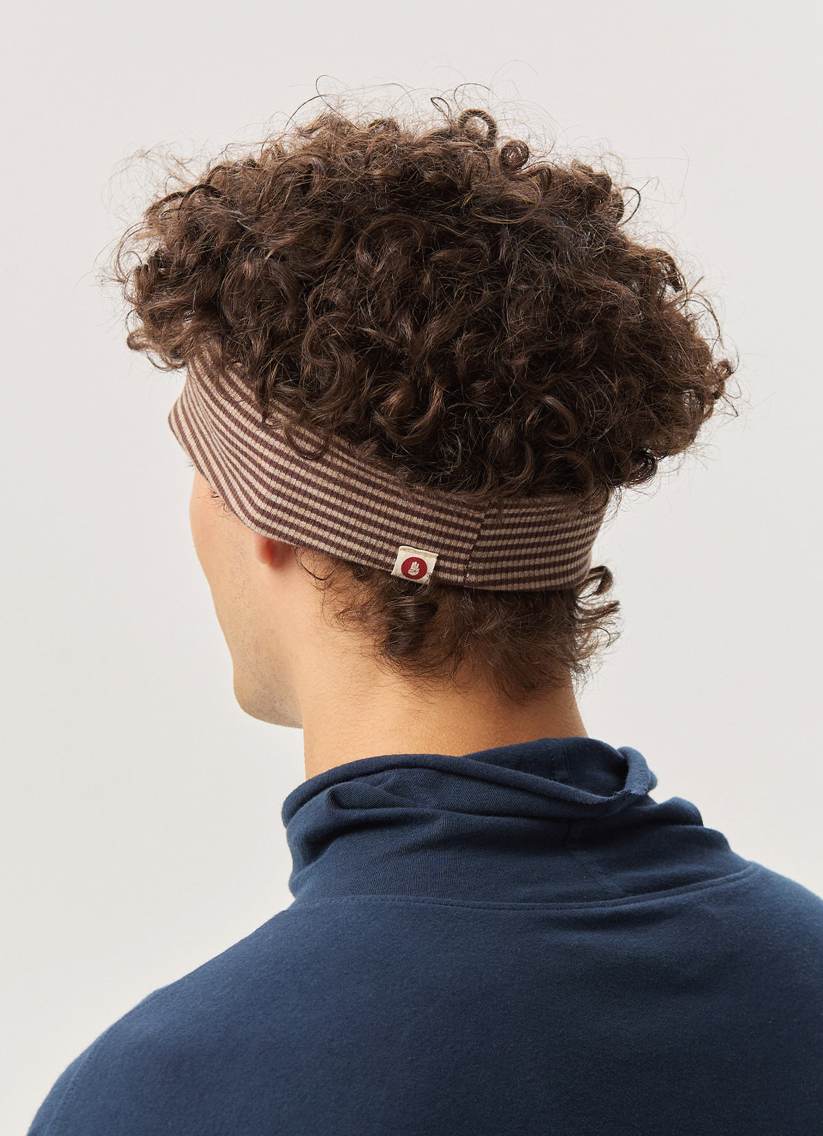BM rib head band (stripe ver.)_Brown Multi