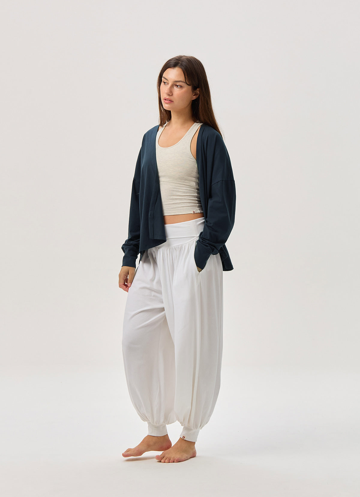 Soft wrap cardigan_Carbon