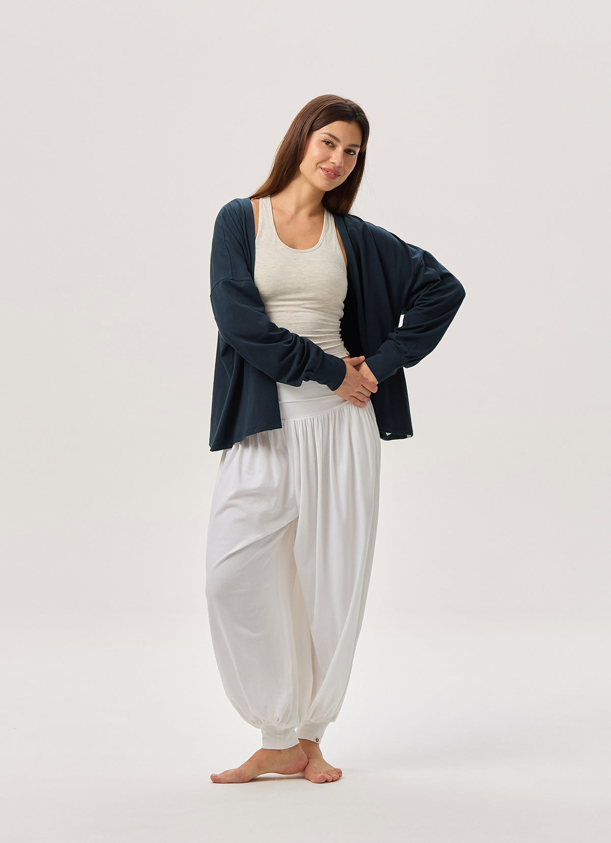 Soft wrap cardigan_Carbon