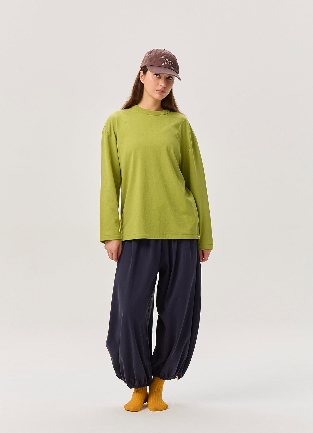 Small pocket long sleeve (Unisex)_Split Pea