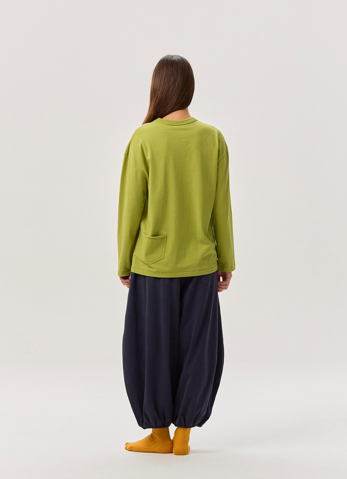 Small pocket long sleeve (Unisex)_Split Pea