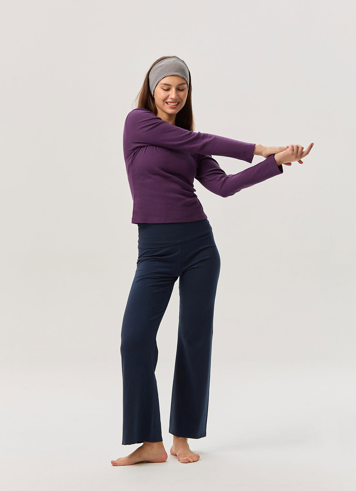 Essential scoop long sleeve_Deep Purple