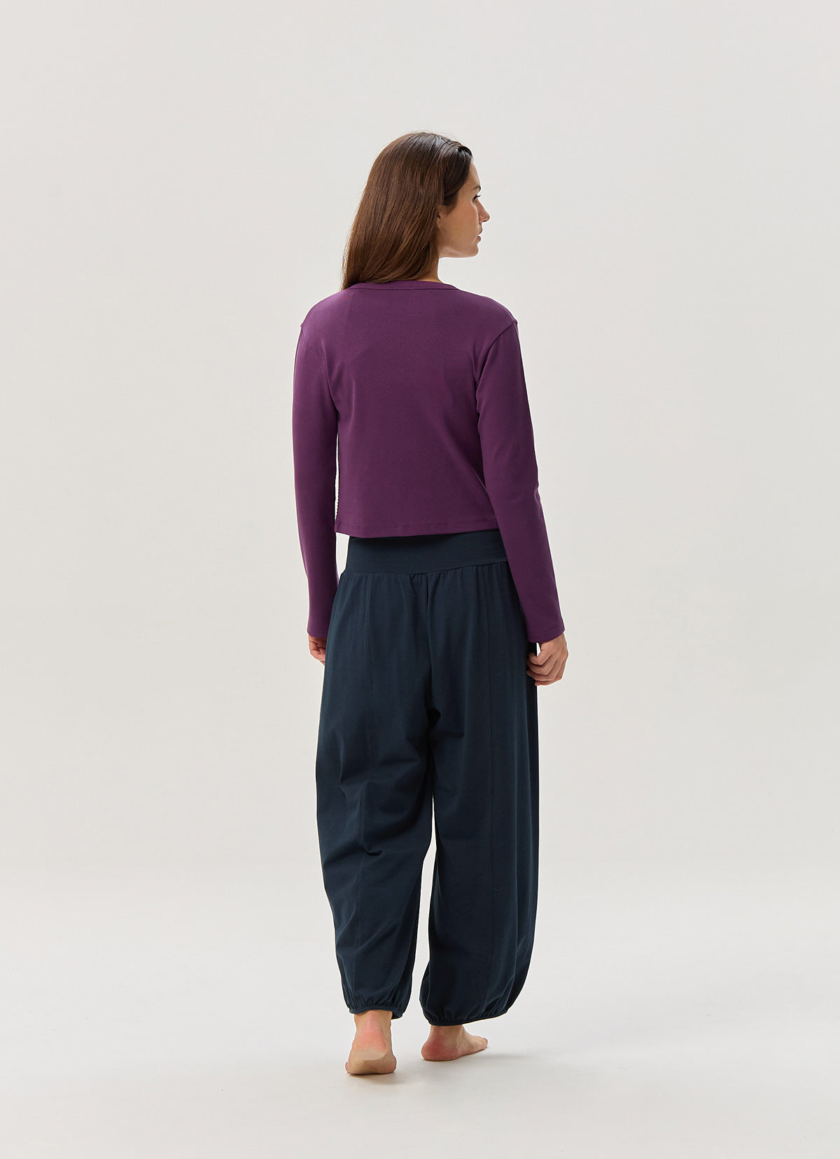Essential cardigan_Deep Purple