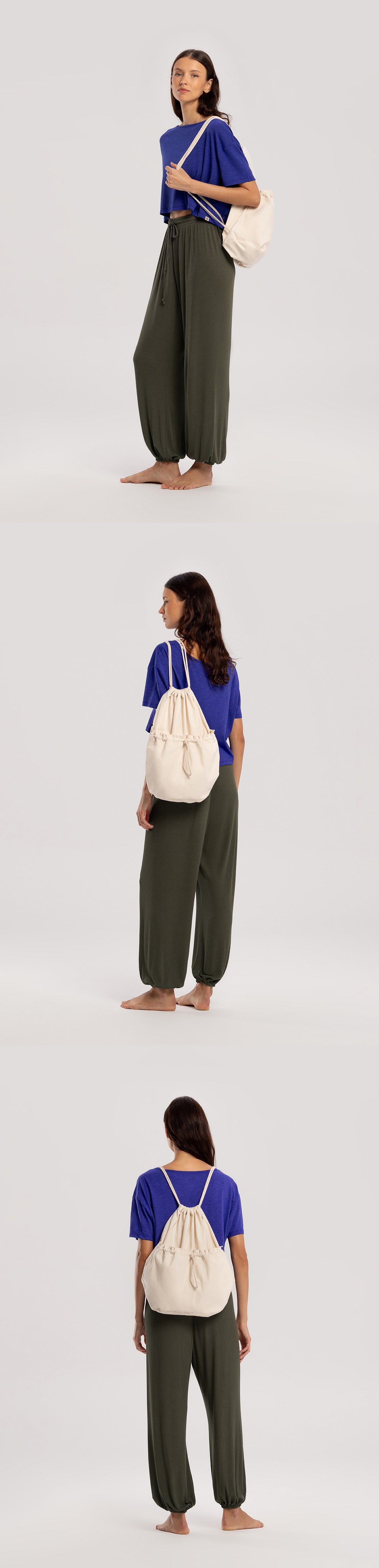BM drawstring backpack_Ivory