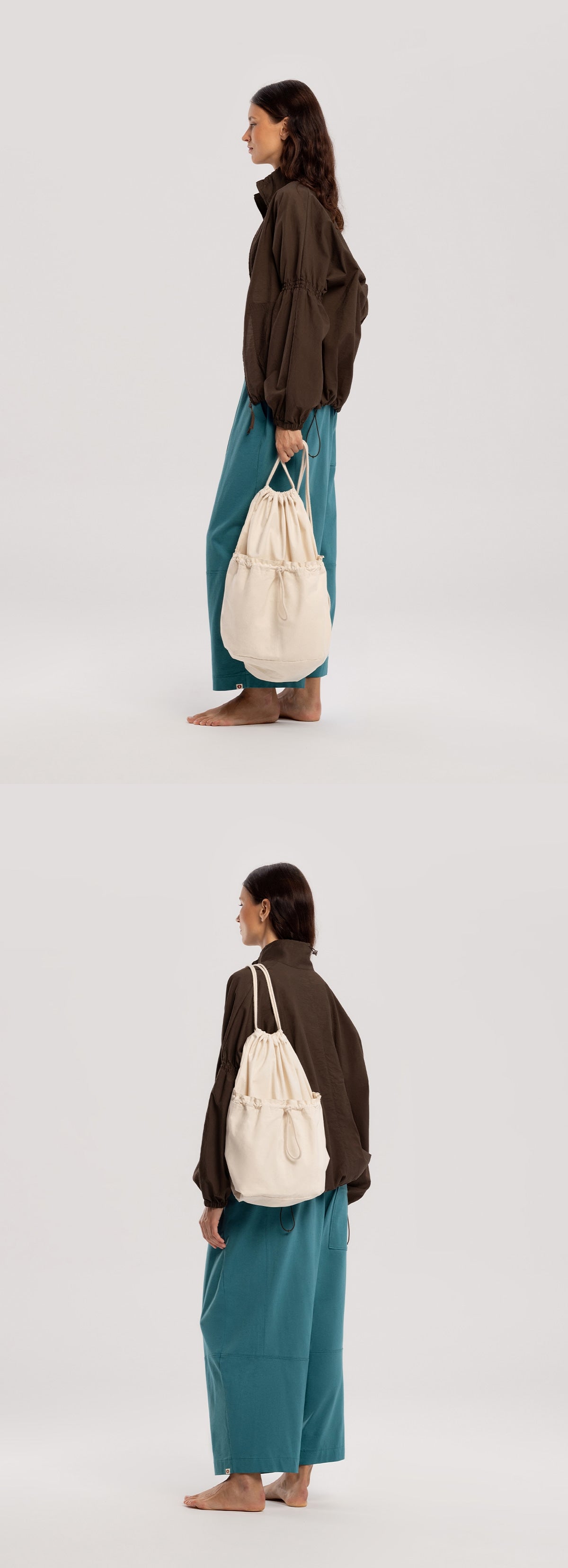BM drawstring backpack_Ivory