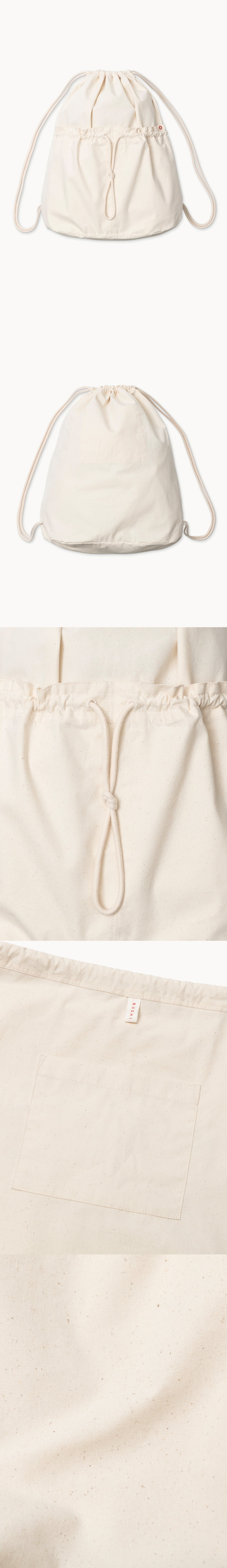 BM drawstring backpack_Ivory