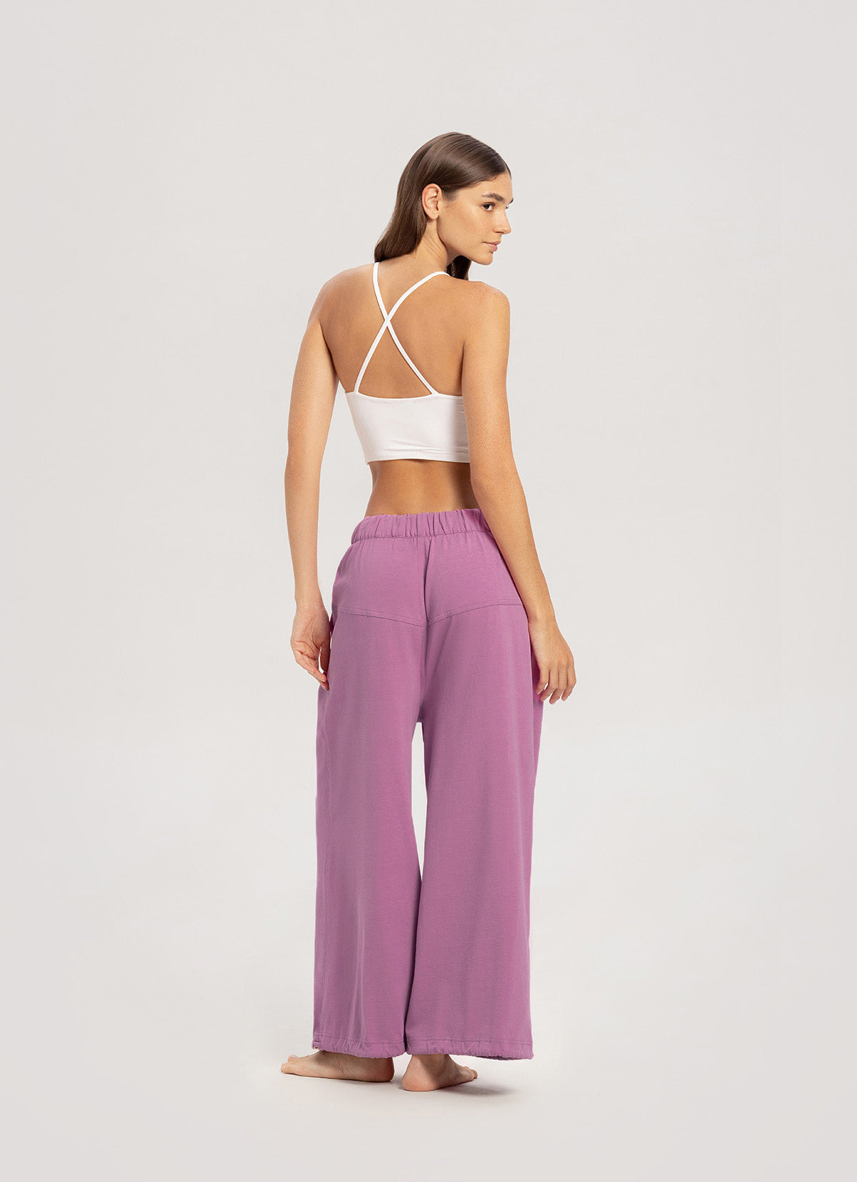 Horizon wide pants (Unisex)_Mulberry
