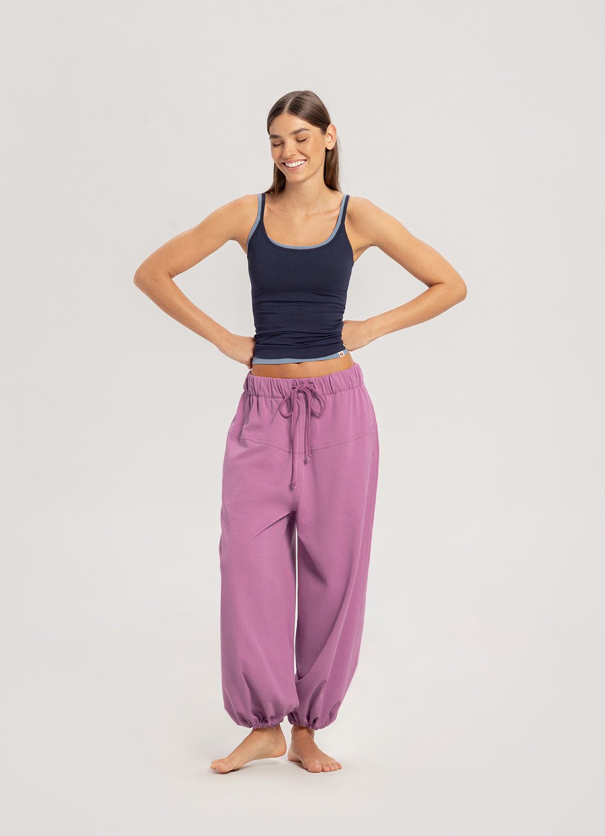 Horizon wide pants (Unisex)_Mulberry