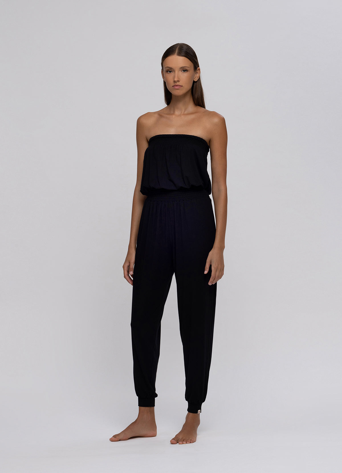 Wrinkle tube jumpsuit