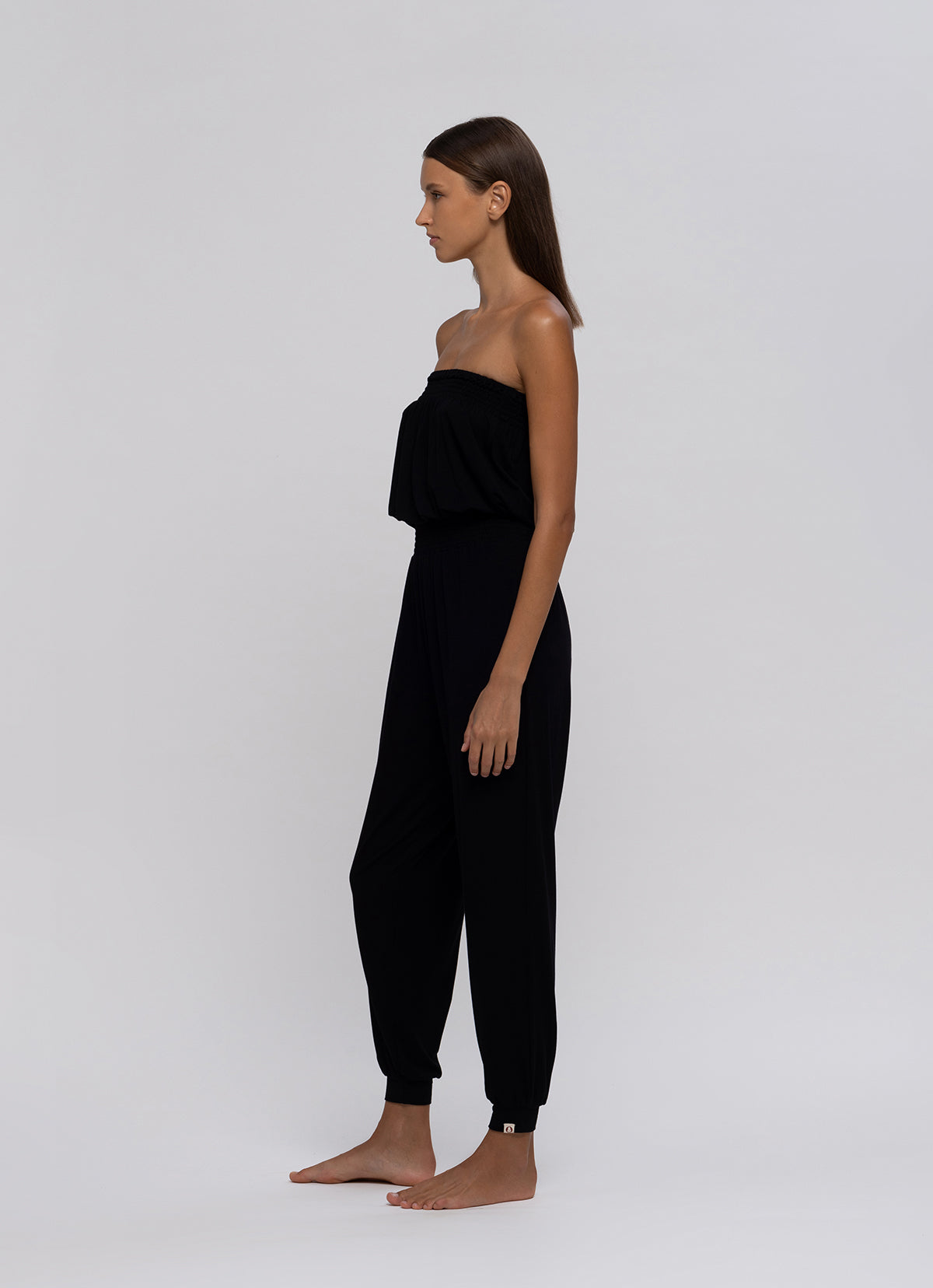 Wrinkle tube jumpsuit