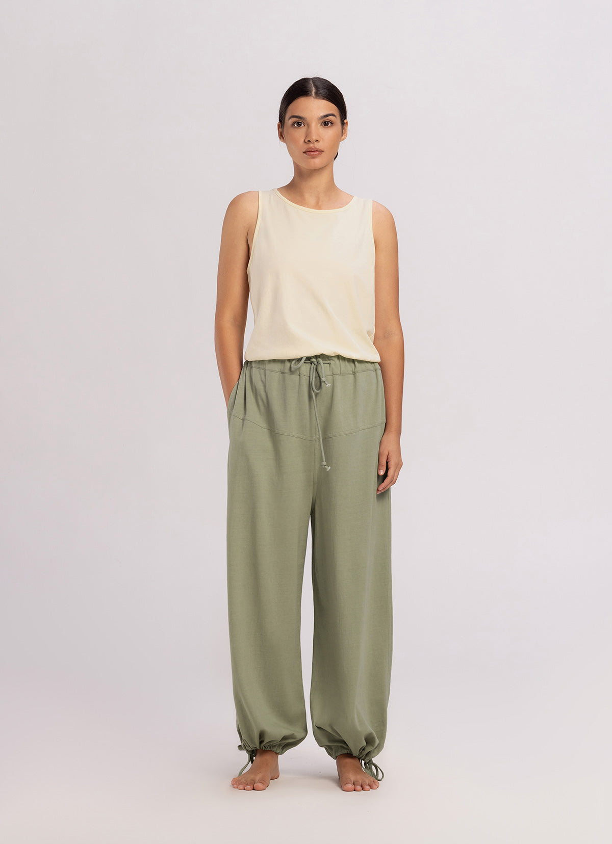 Horizon wide pants_Eucalyptus