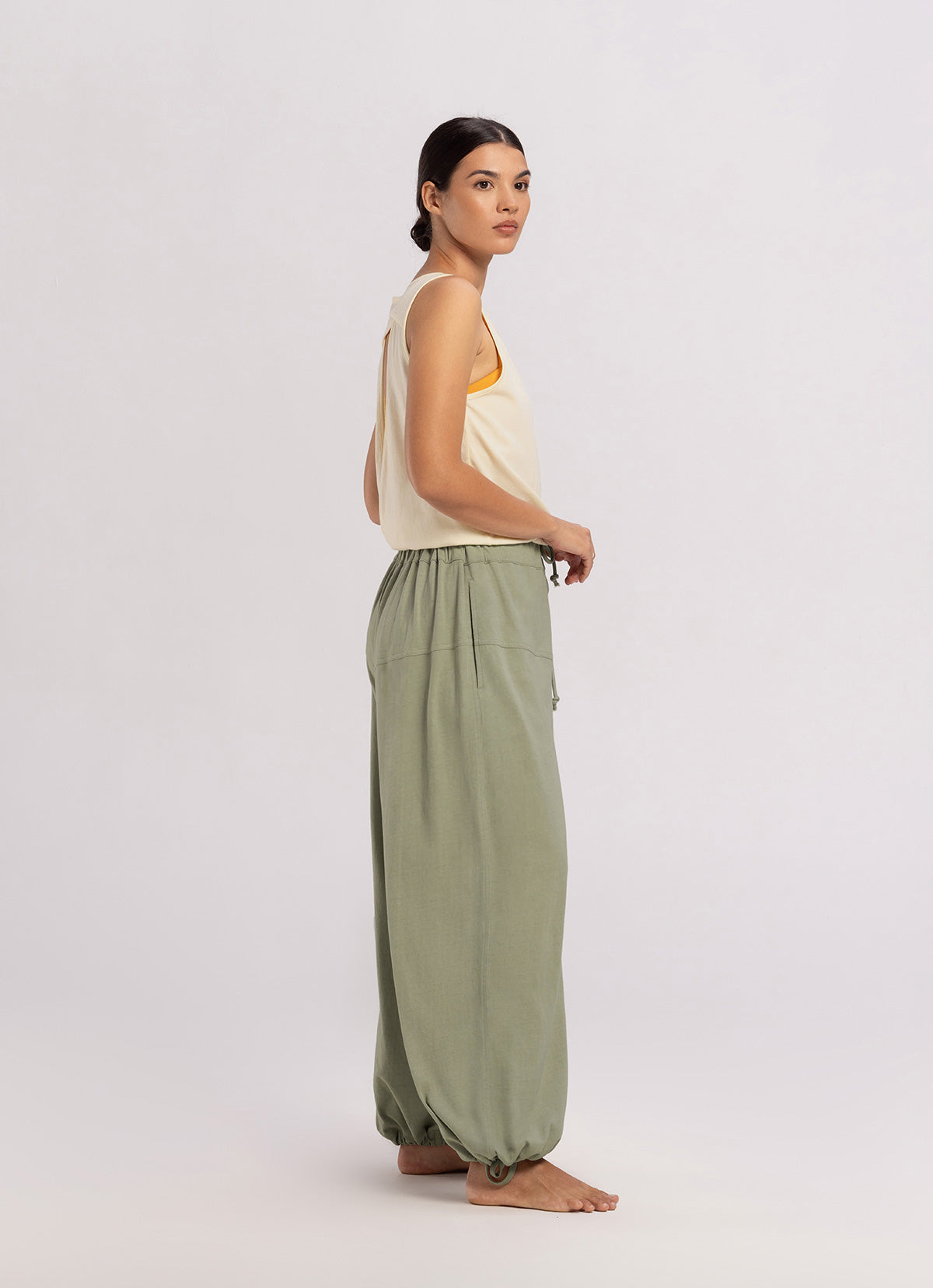 Horizon wide pants_Eucalyptus