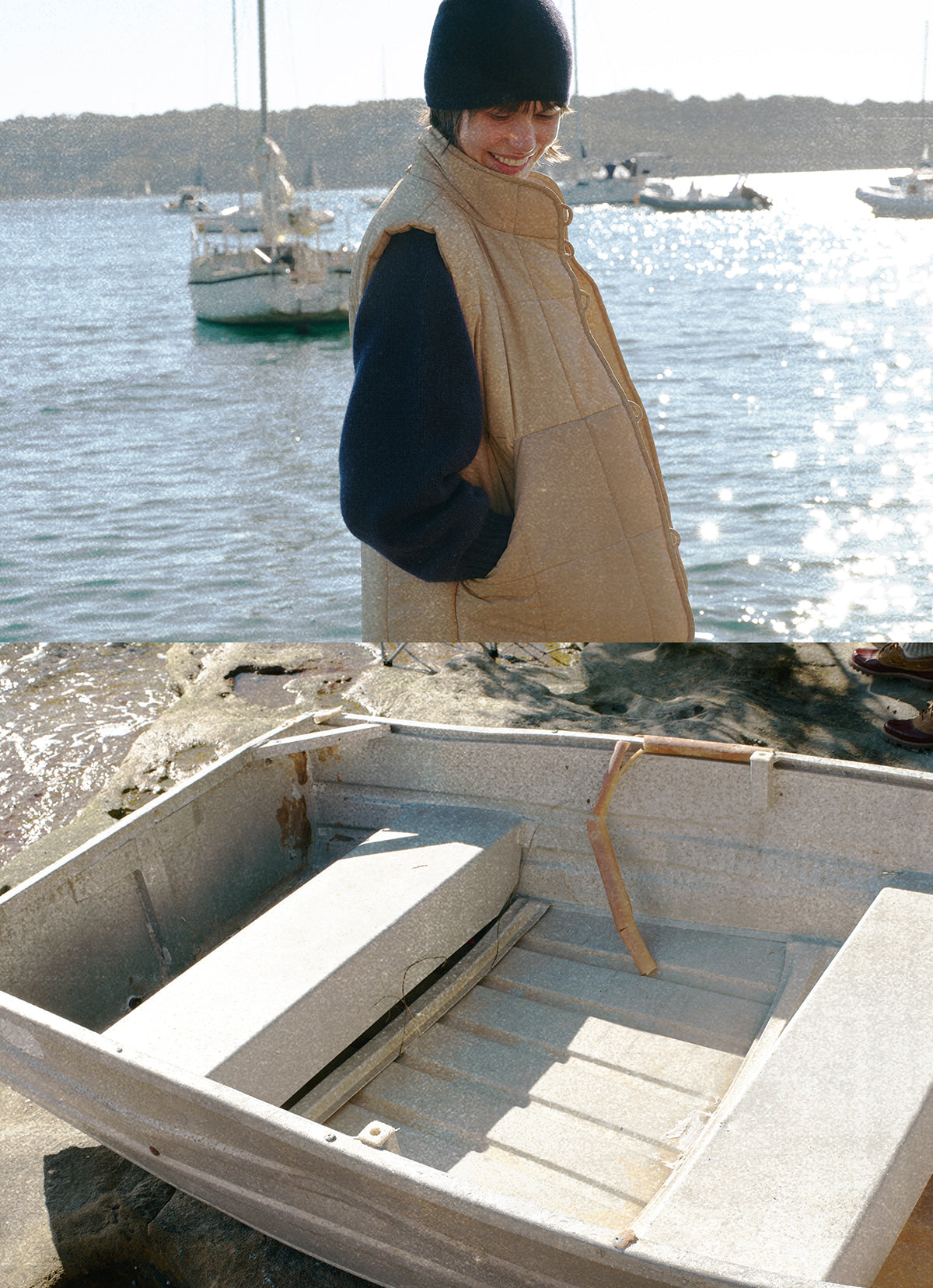 Grid padded vest (Unisex)_Tree House