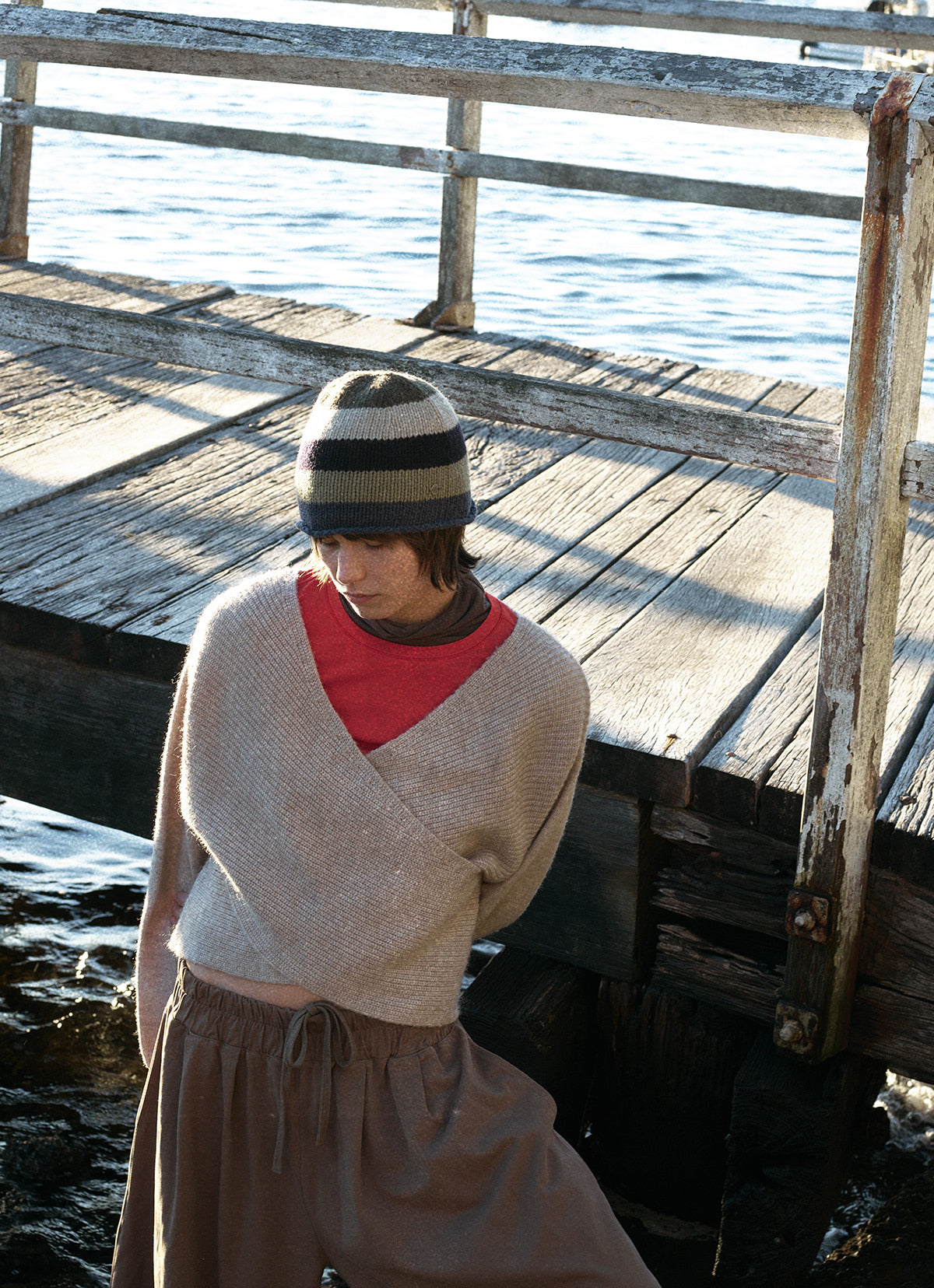 Cross pullover_Pistachio Shell