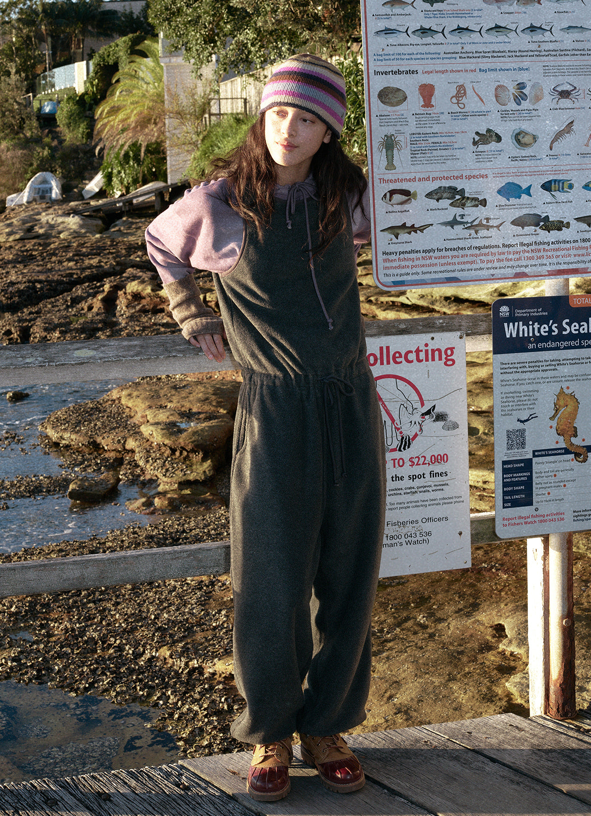 Fleece overalls_Melange Grey