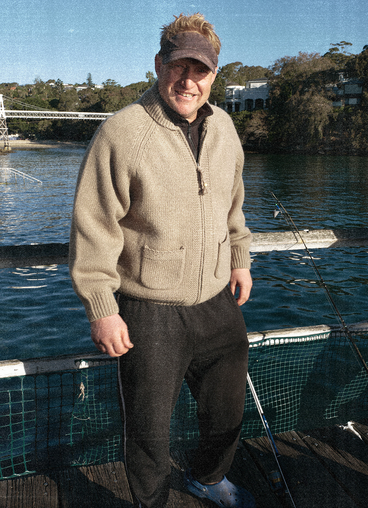 Bulky cardigan (Unisex)_Light Khaki