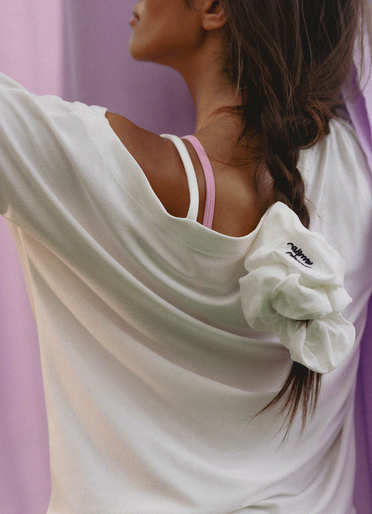 Off-shoulder long sleeve_Star White