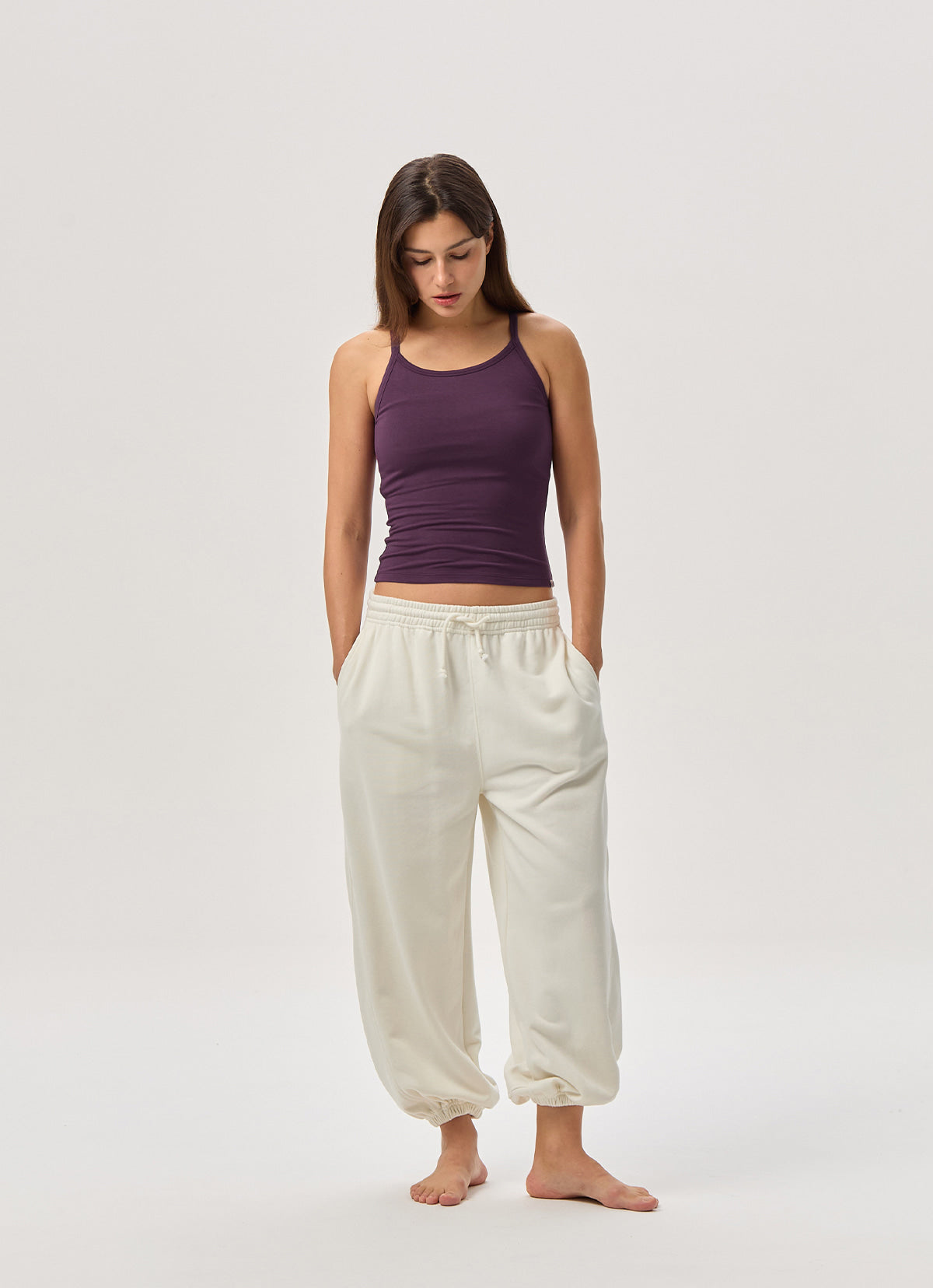Multi cross tank top_Prune Purple