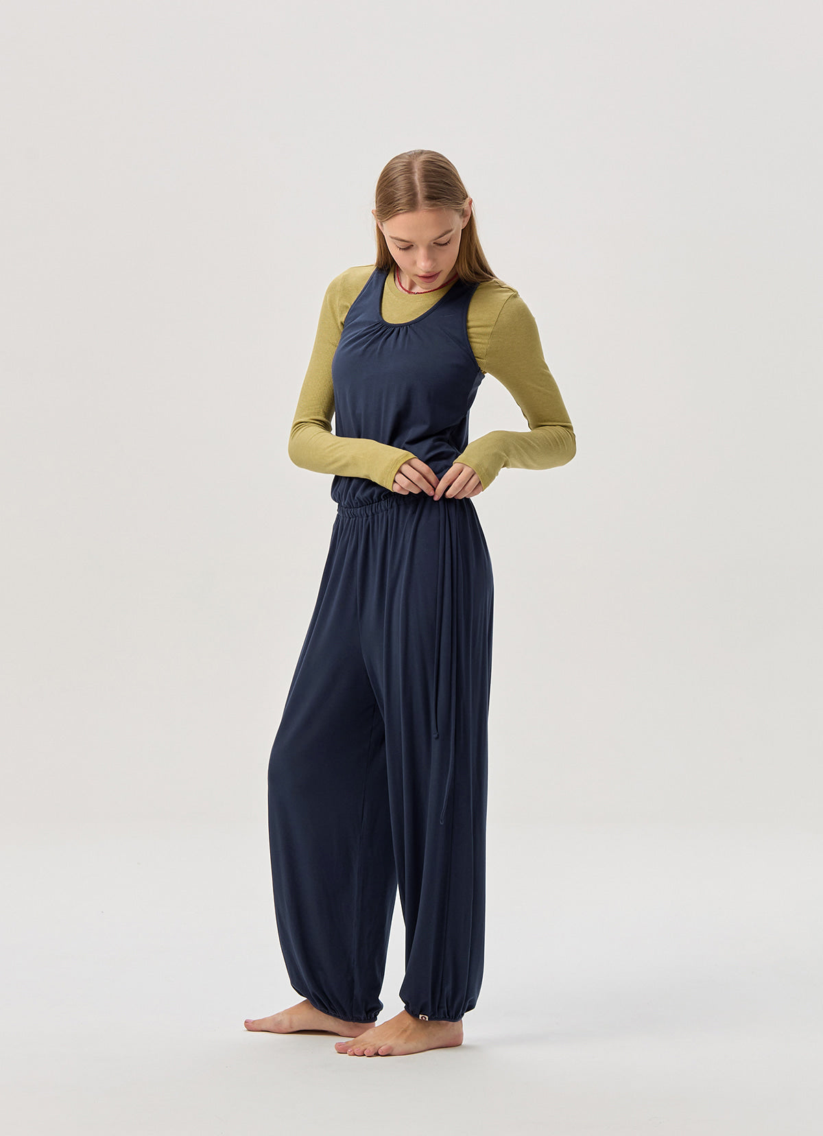 Racer string jumpsuit_Inkwell