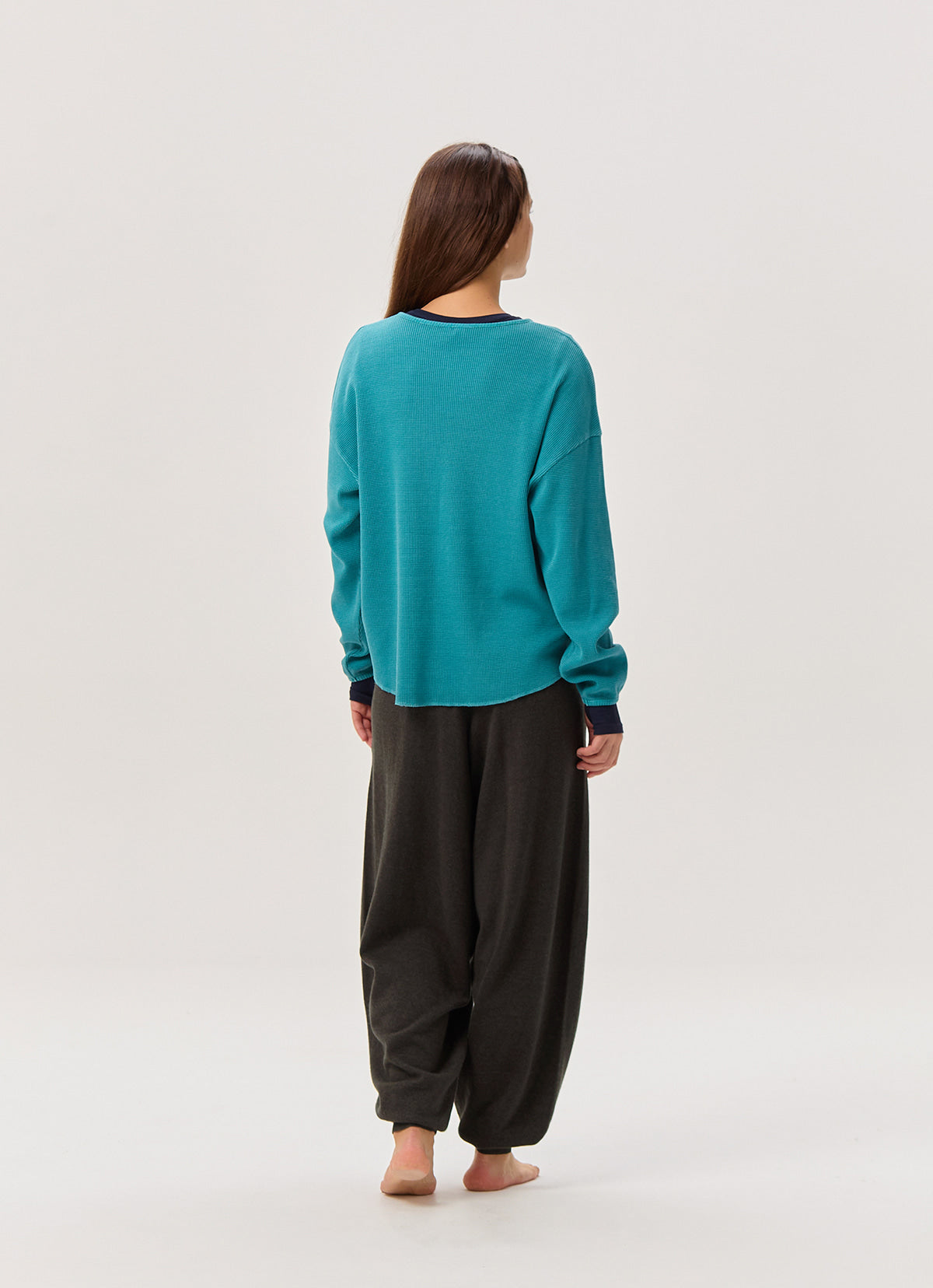 Waffle button-up T_Biscay Bay