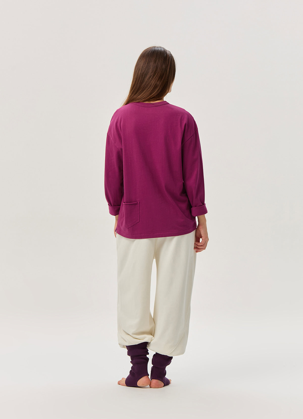 Small pocket long sleeve (Unisex)_Raspberry Radiance