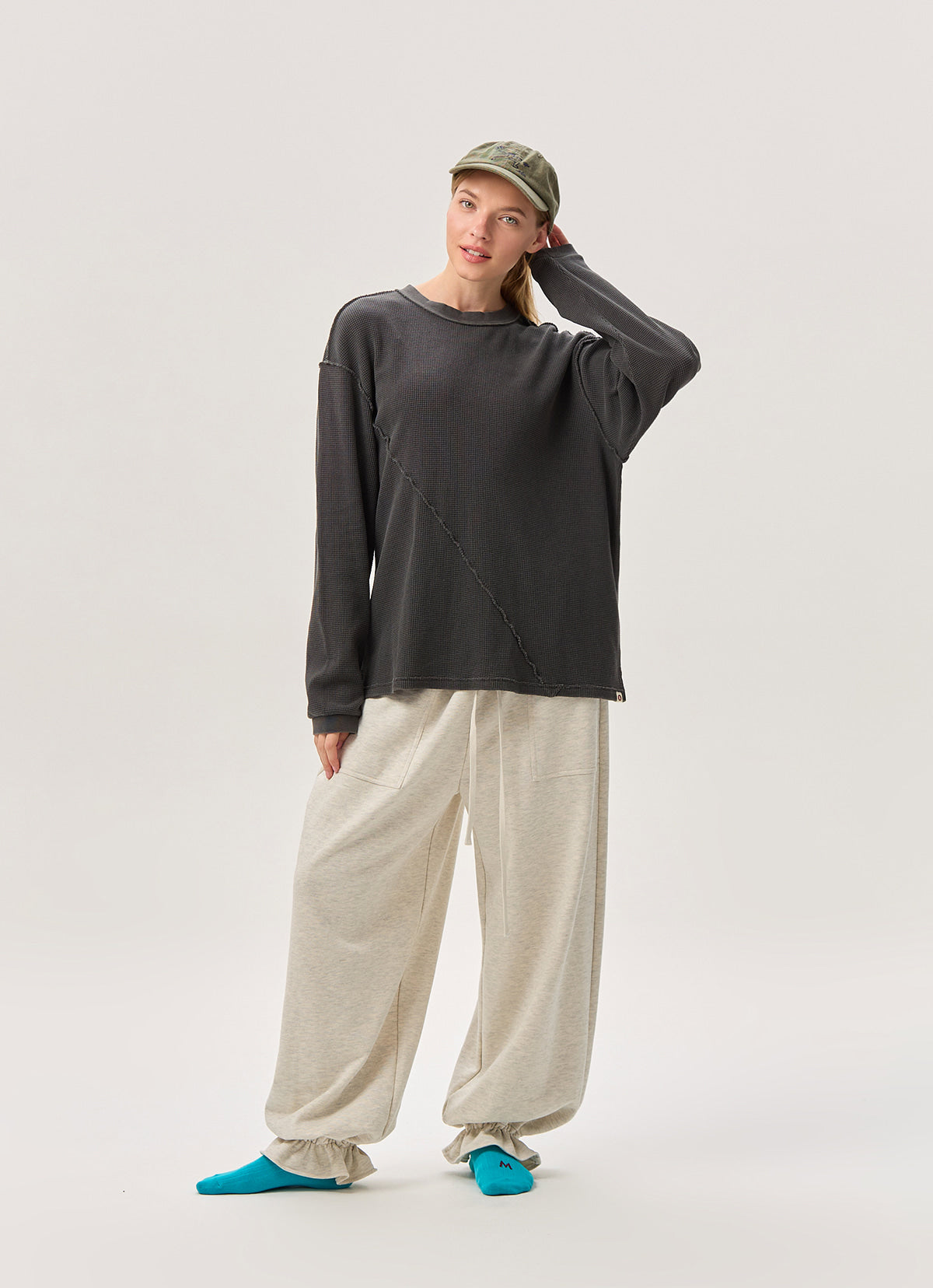 Ame jogger pants_Oatmeal Melange