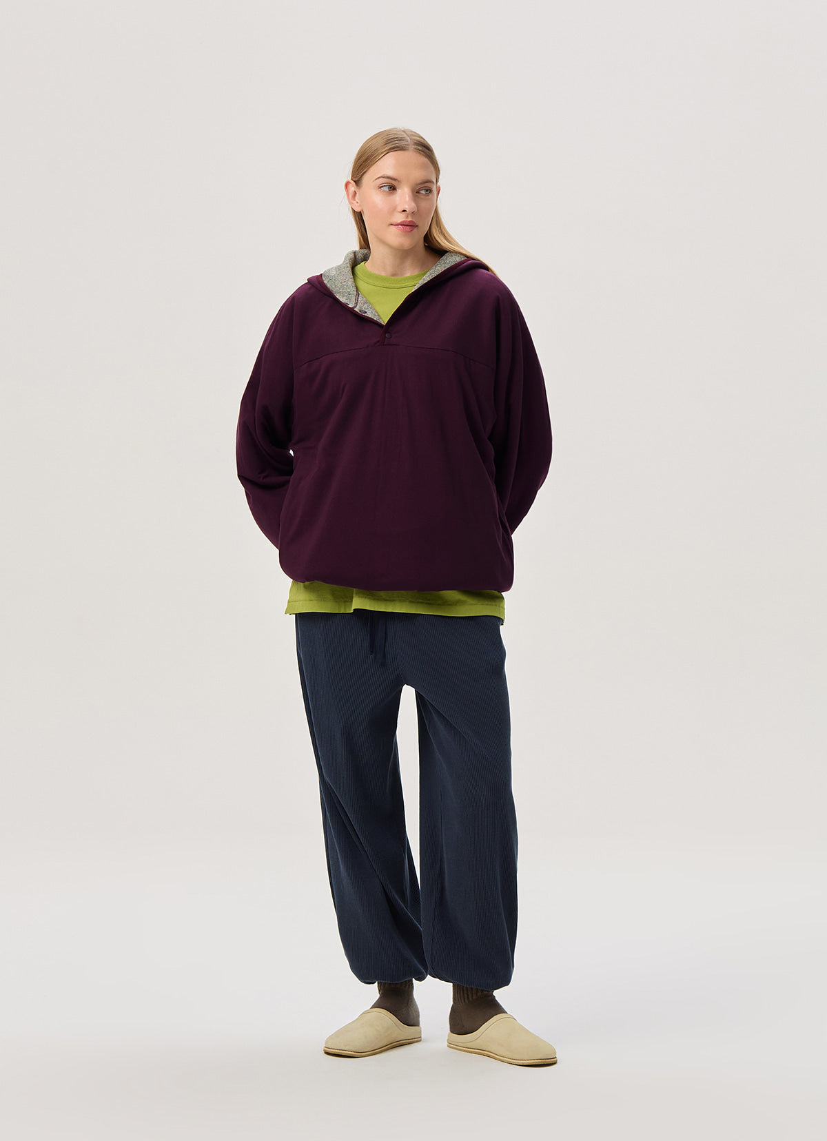 Melana fleece hoodie (Unisex)_Butter