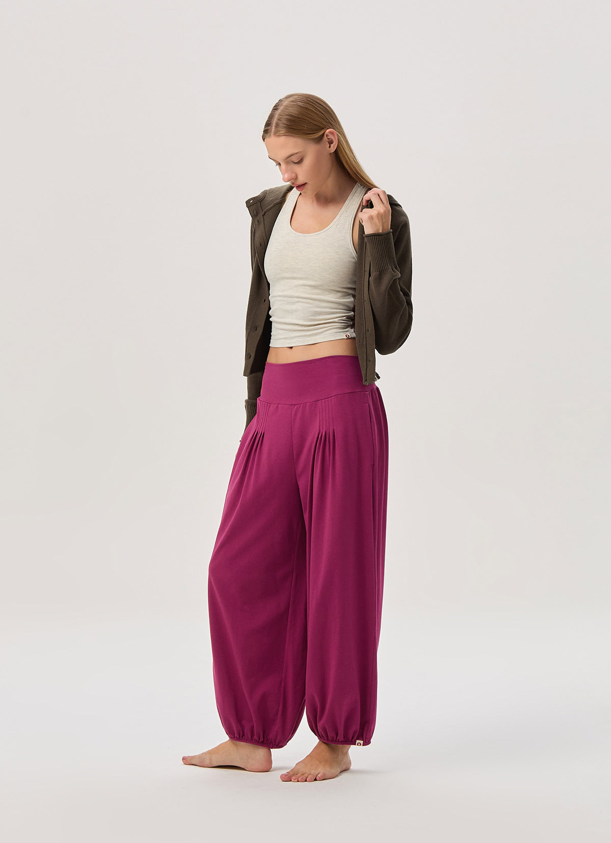 Origami pants (Unisex)_Raspberry Radiance