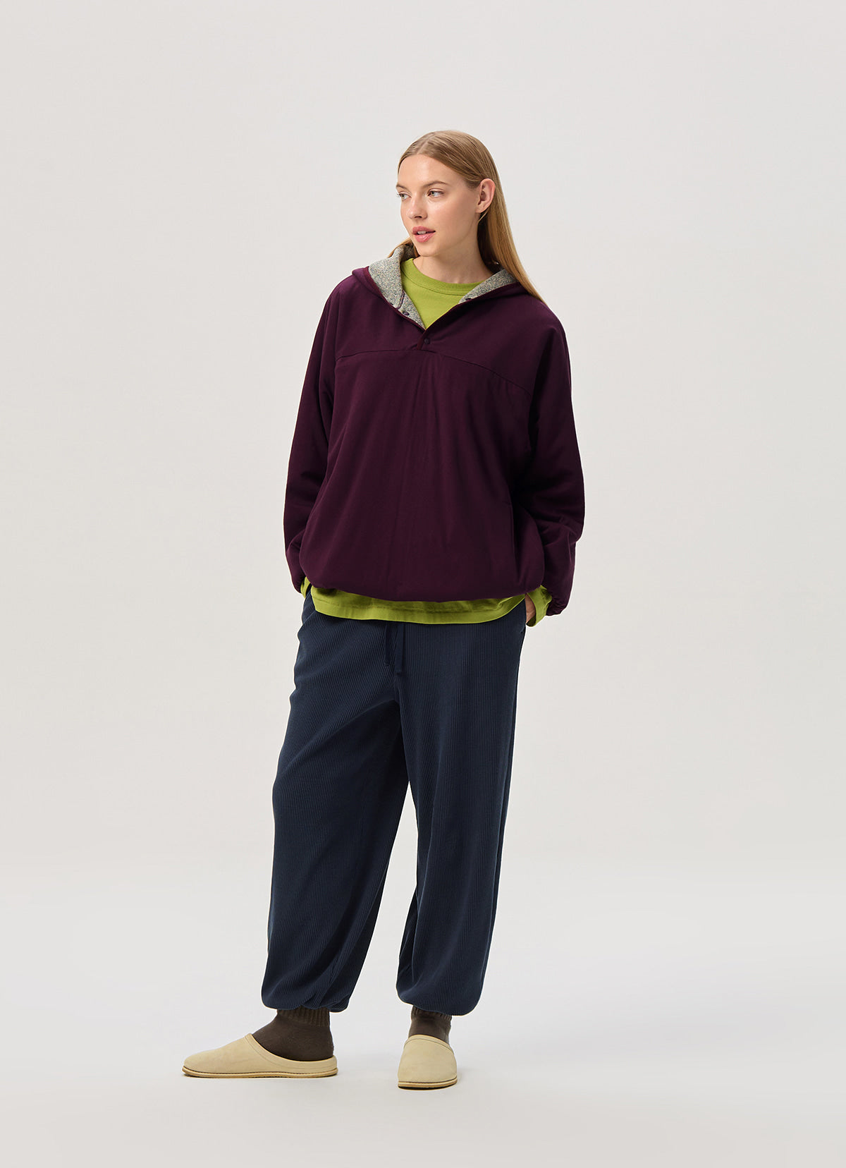 Melana fleece hoodie (Unisex)_Butter