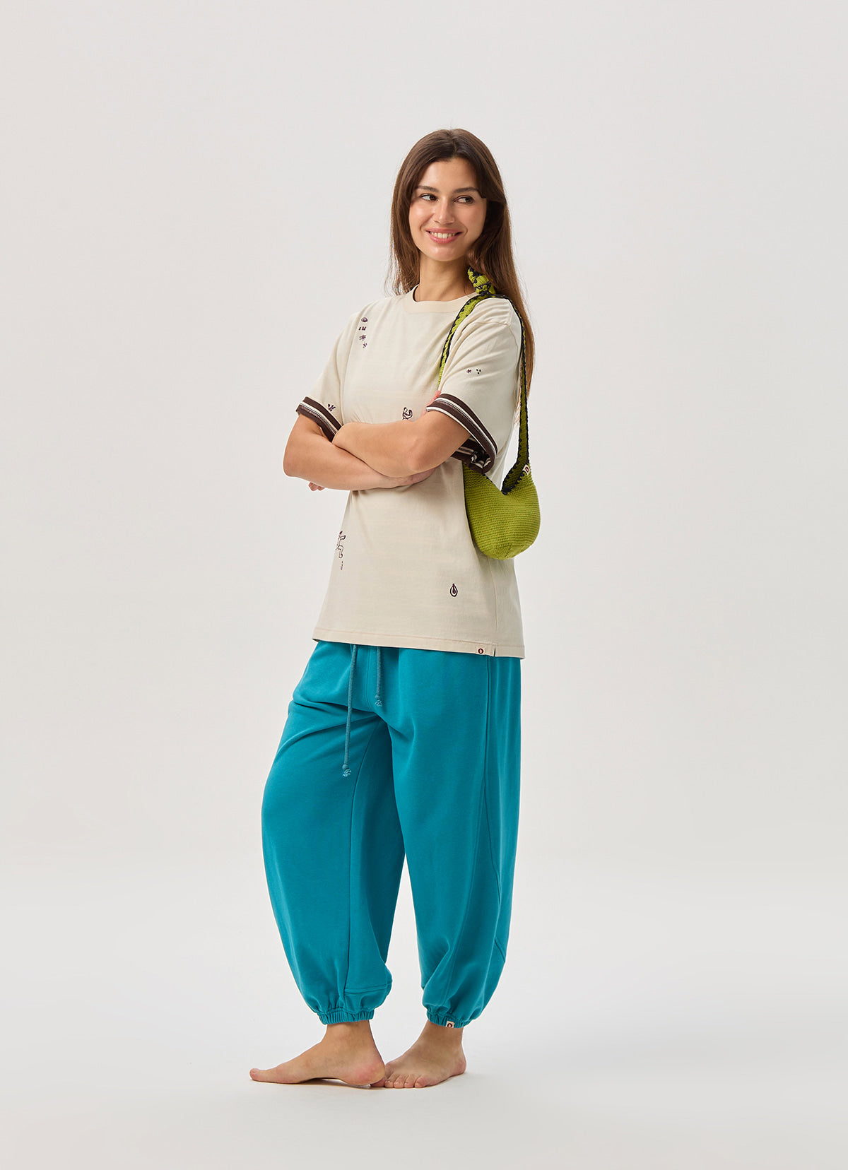 Diagonal jogger pants (Zurry ver.) (Unisex)_Biscay Bay