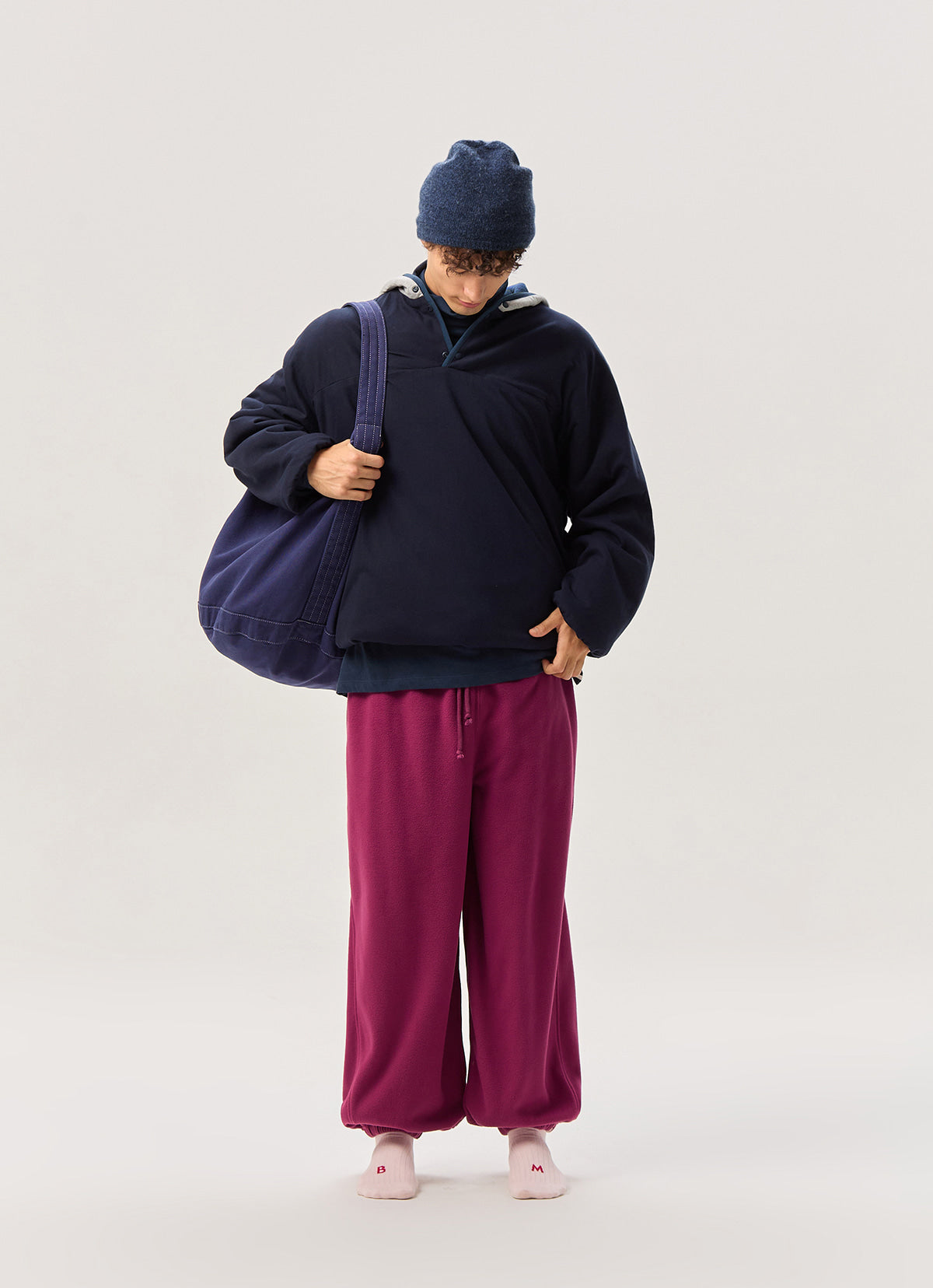 Melana fleece hoodie (Unisex)_Blue