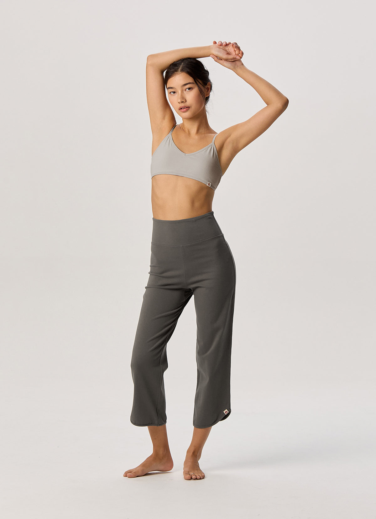 Chevron bra top_Silver Cloud