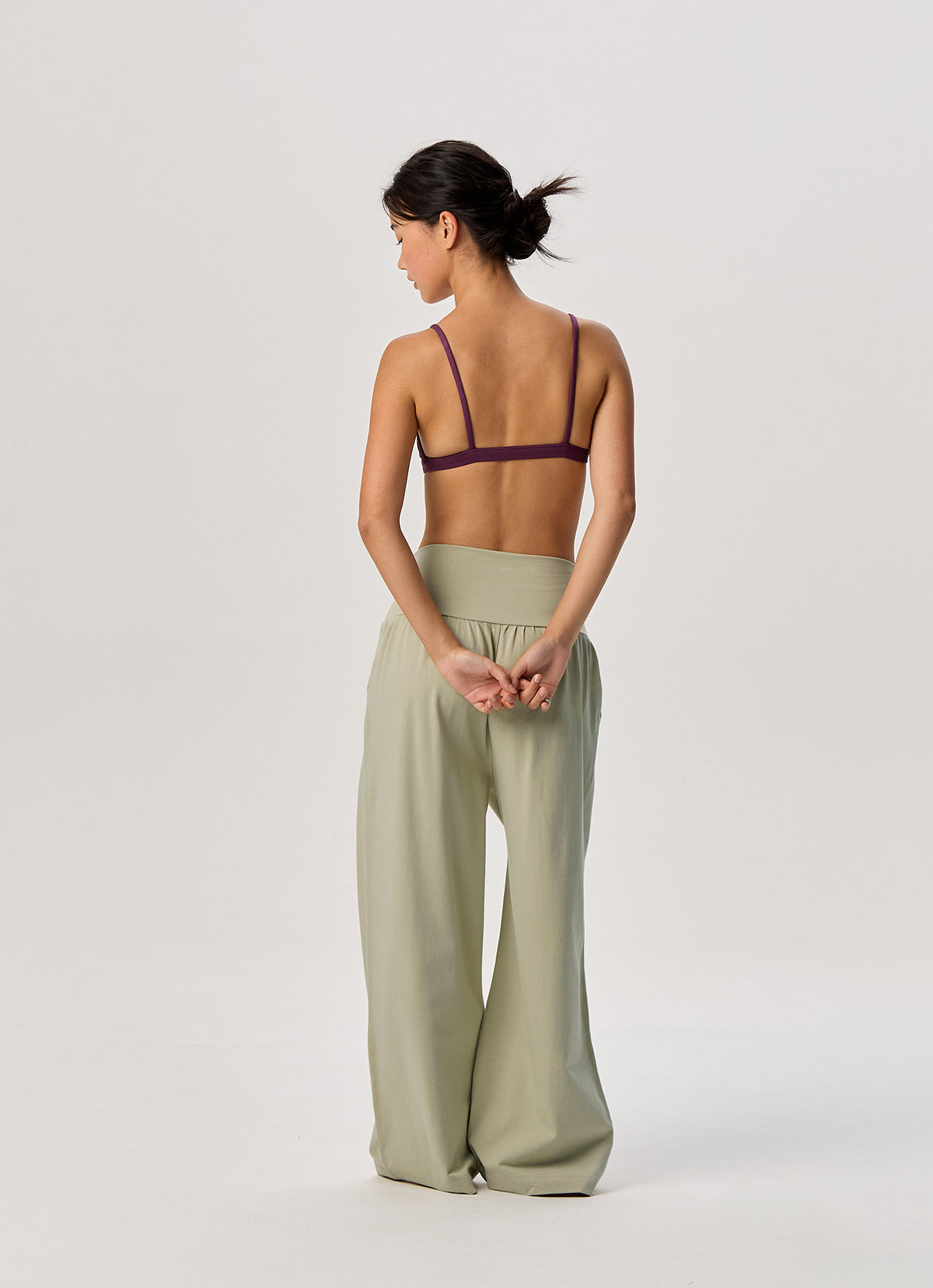 Fortune straight pants_Moss Gray